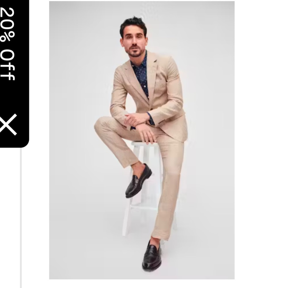 Italian stretch linen blazer